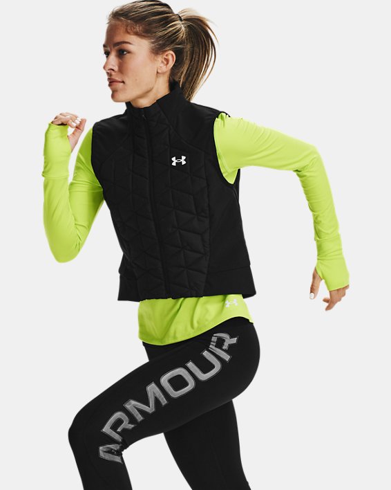 Women's UA Storm ColdGear® Reactor Run Vest, Black, pdpMainDesktop image number 0